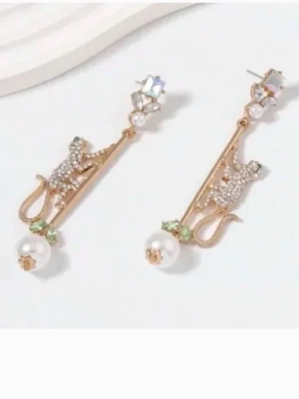 ❤️ FREE Monkey Rhinestone Tree Plant Nature Chic Drop Glam Vaca Hip Art Earrings